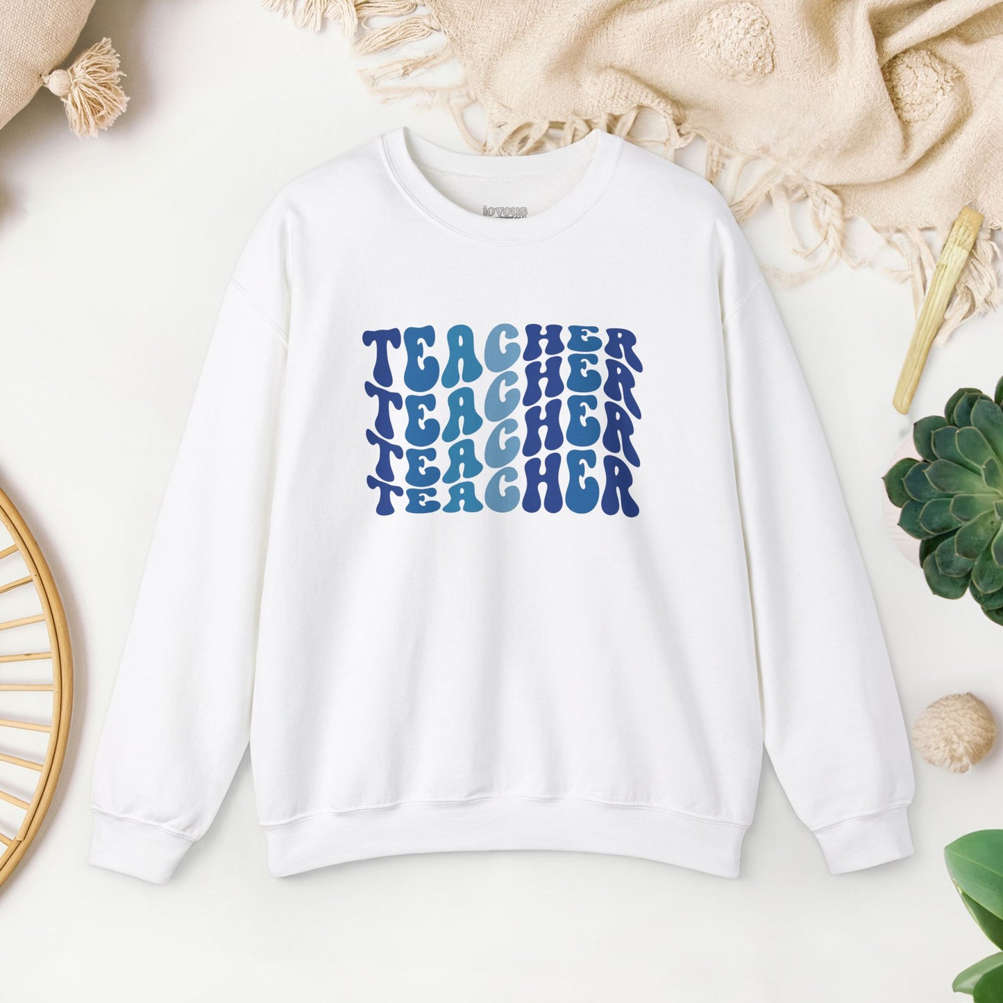 Groovy Blue Teacher Sweatshirt