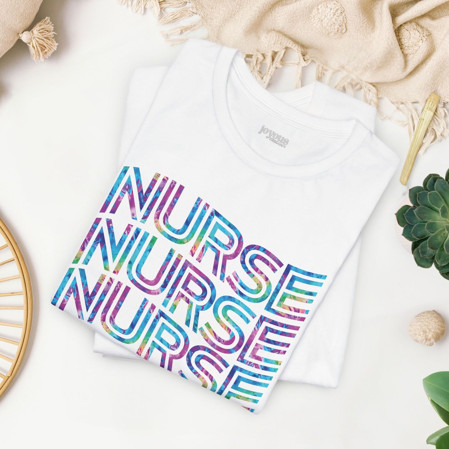 Tie Dye Wavy Nurse Shirt - Registered Nurse Soft Cotton Tee