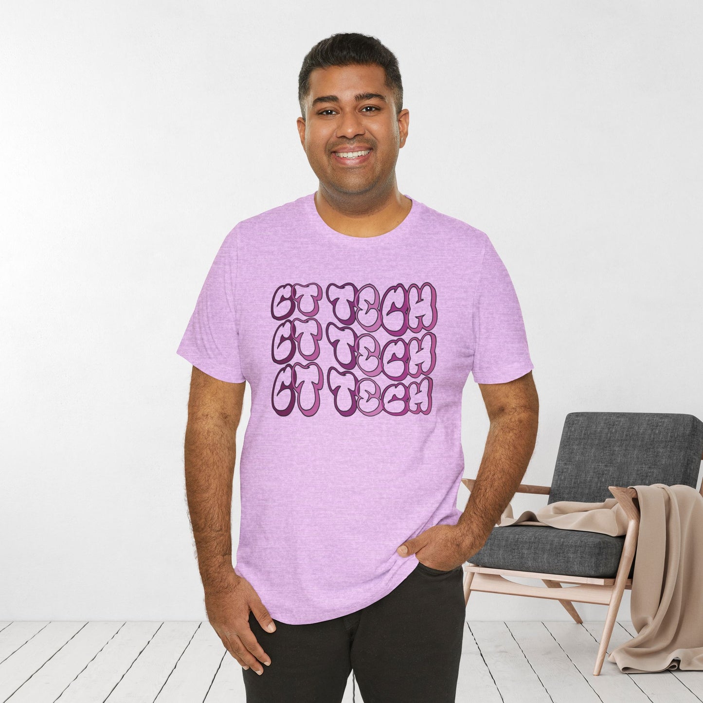 Groovy Purple CT Tech Shirt - CT Technologist Soft Cotton Tee