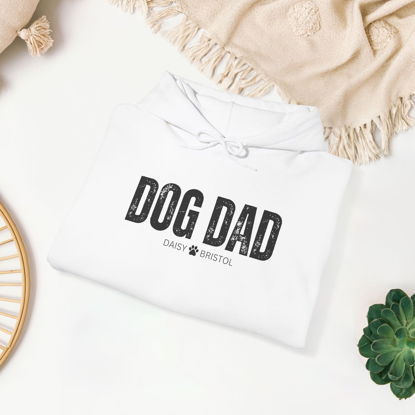 Custom Dog Dad Hoodie with Dogs Name - Personalized Gift for Dog Dad