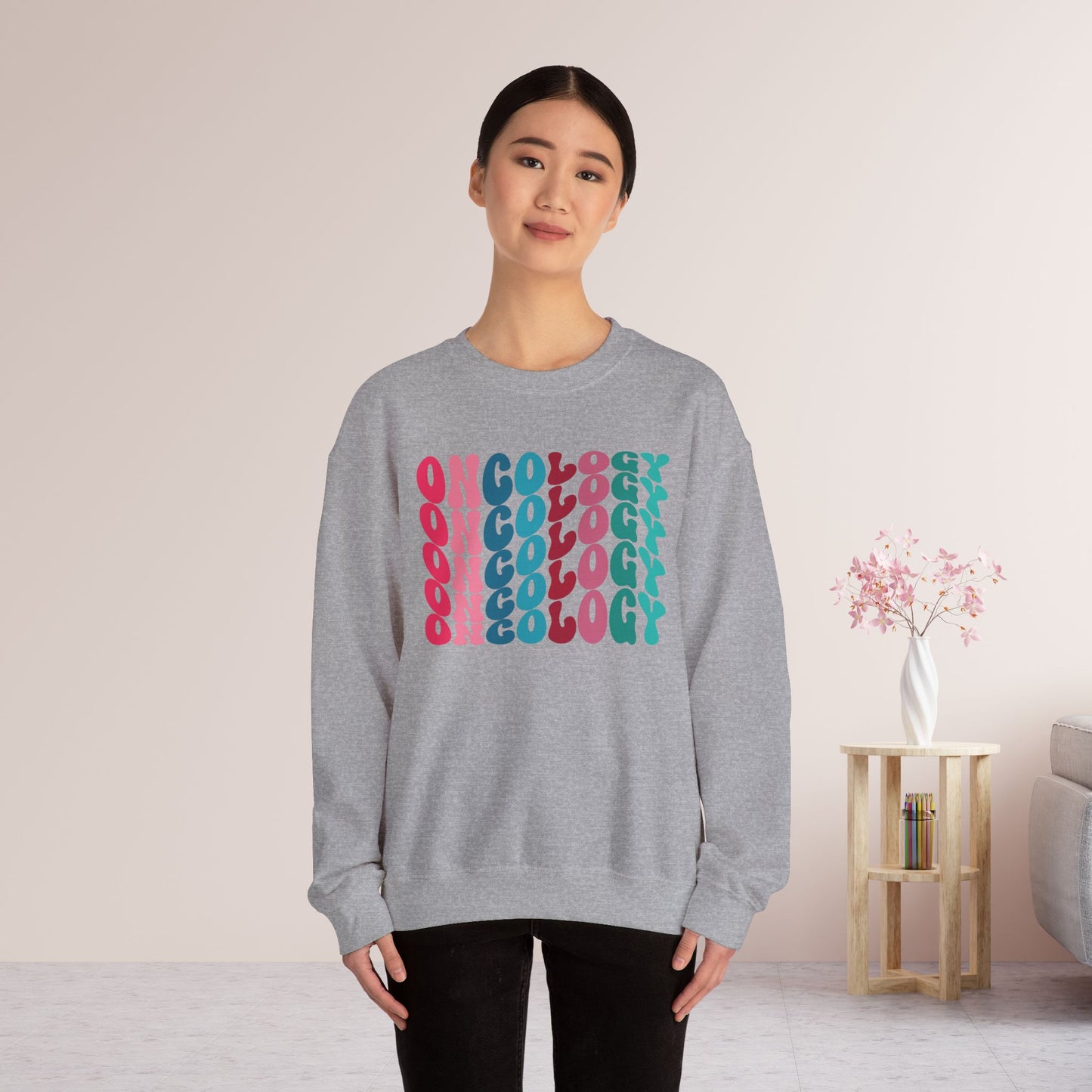 Colorful Groovy Colorful Oncology Sweatshirt