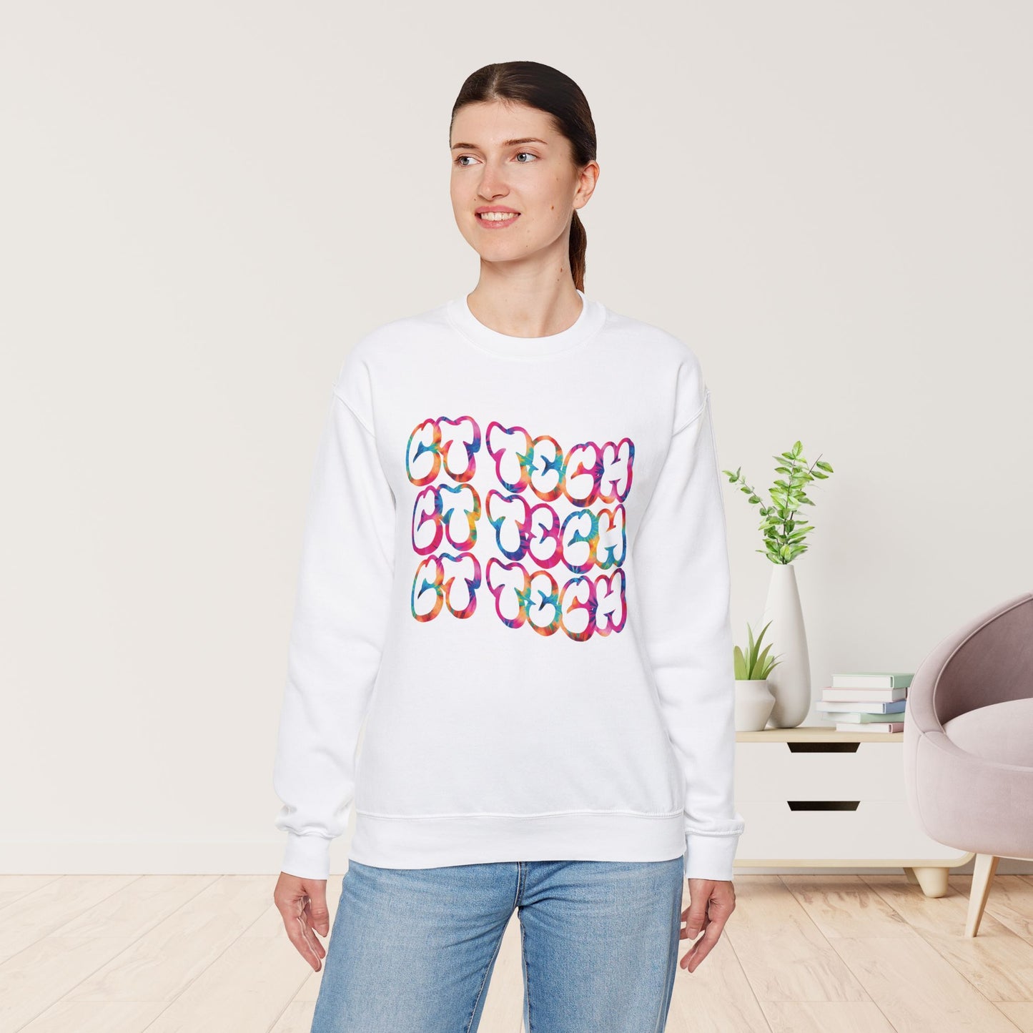 Tie Dye Groovy CT Tech Sweatshirt - CT Technologist Sweater