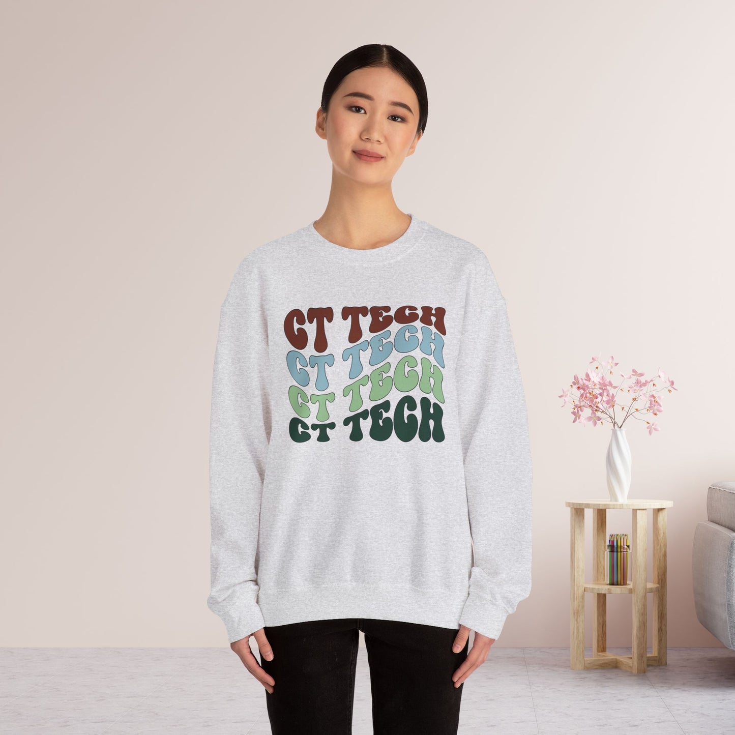 Groovy Colorful CT Tech Sweatshirt - CT Technologist Sweater