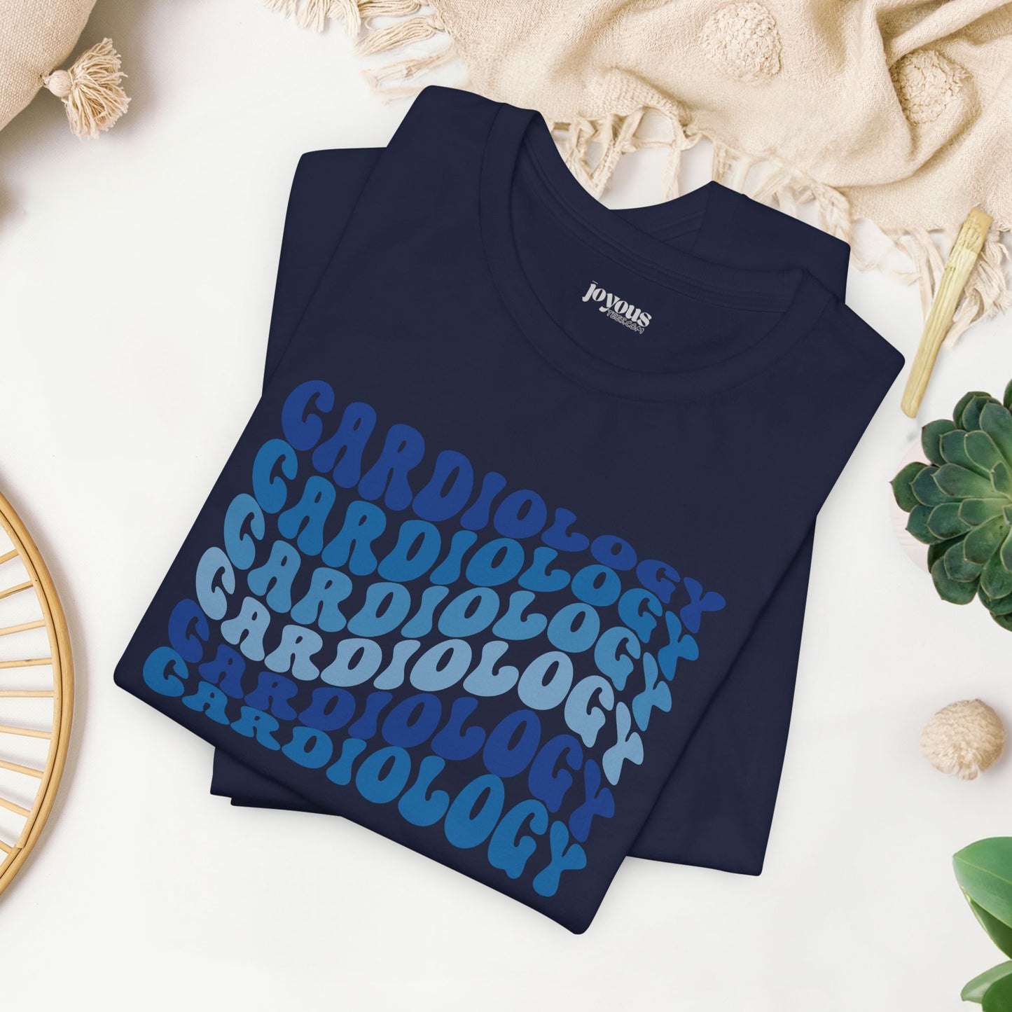 Groovy Blue Cardiology Shirt - Cardiac Nurse Soft Cotton Tee