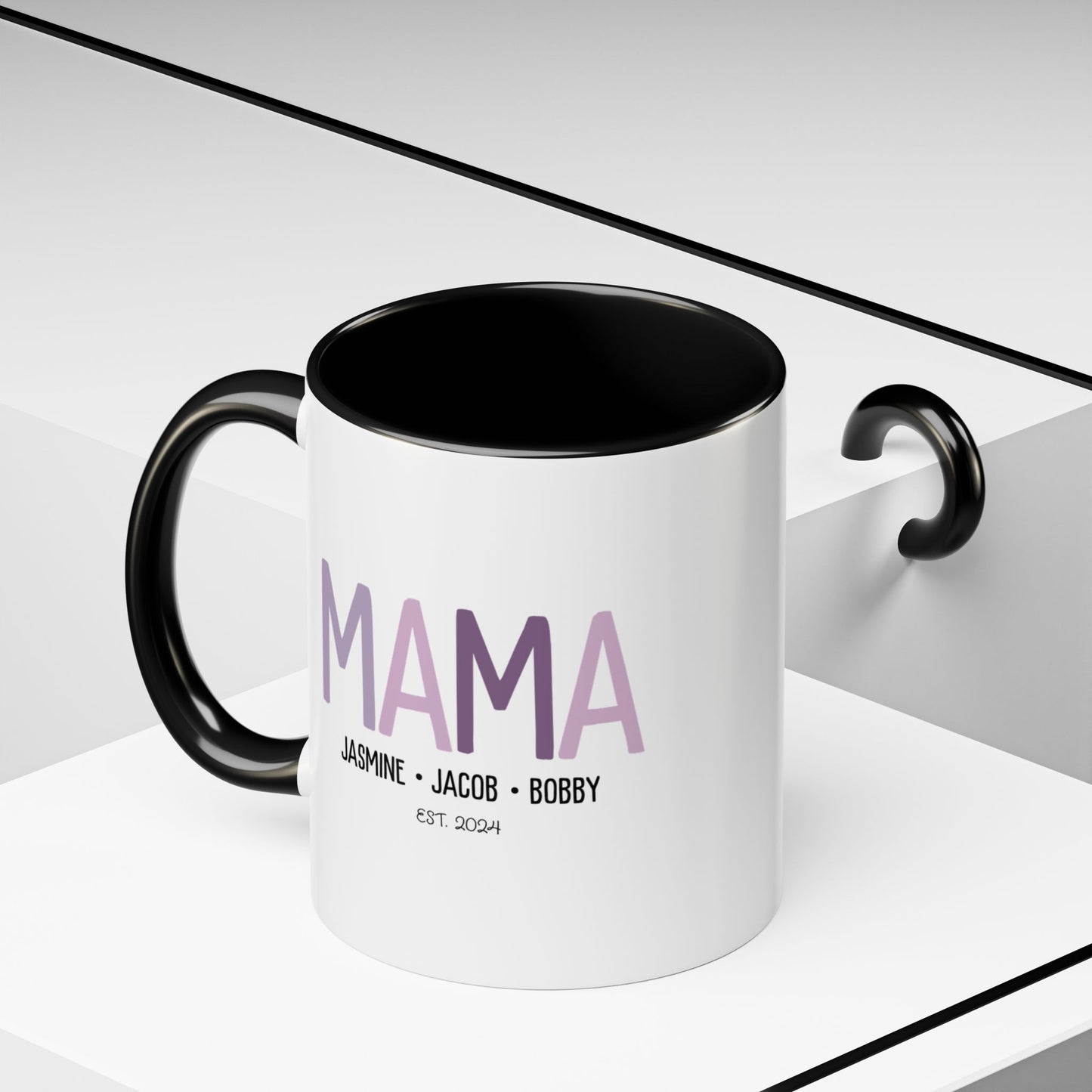 Personalized Mama Coffee Mug with Kids Names - Custom Mom Gifts for Mother's Day