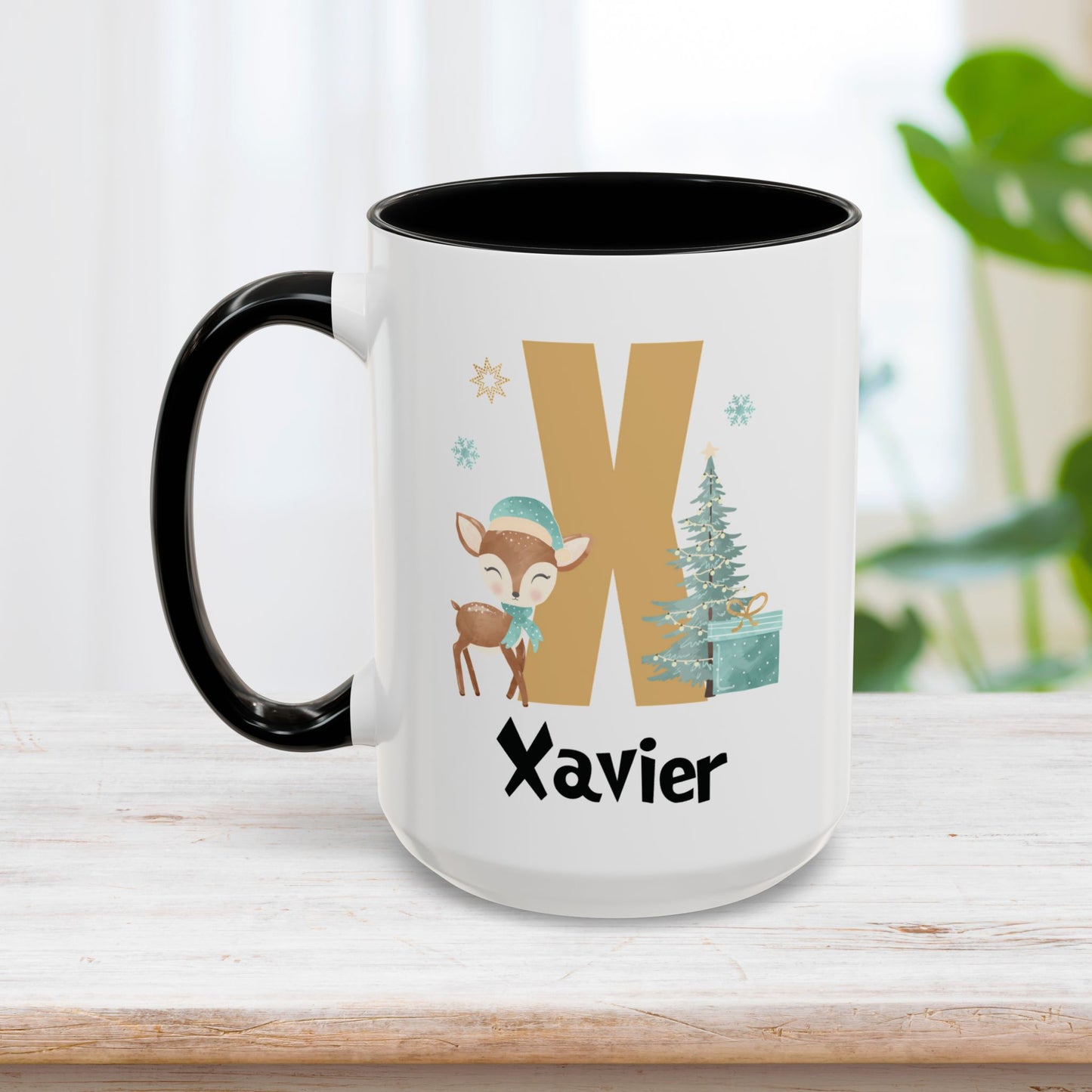 Custom Name Christmas Initial Letter Mug - Personalized Christmas Gifts A-Z