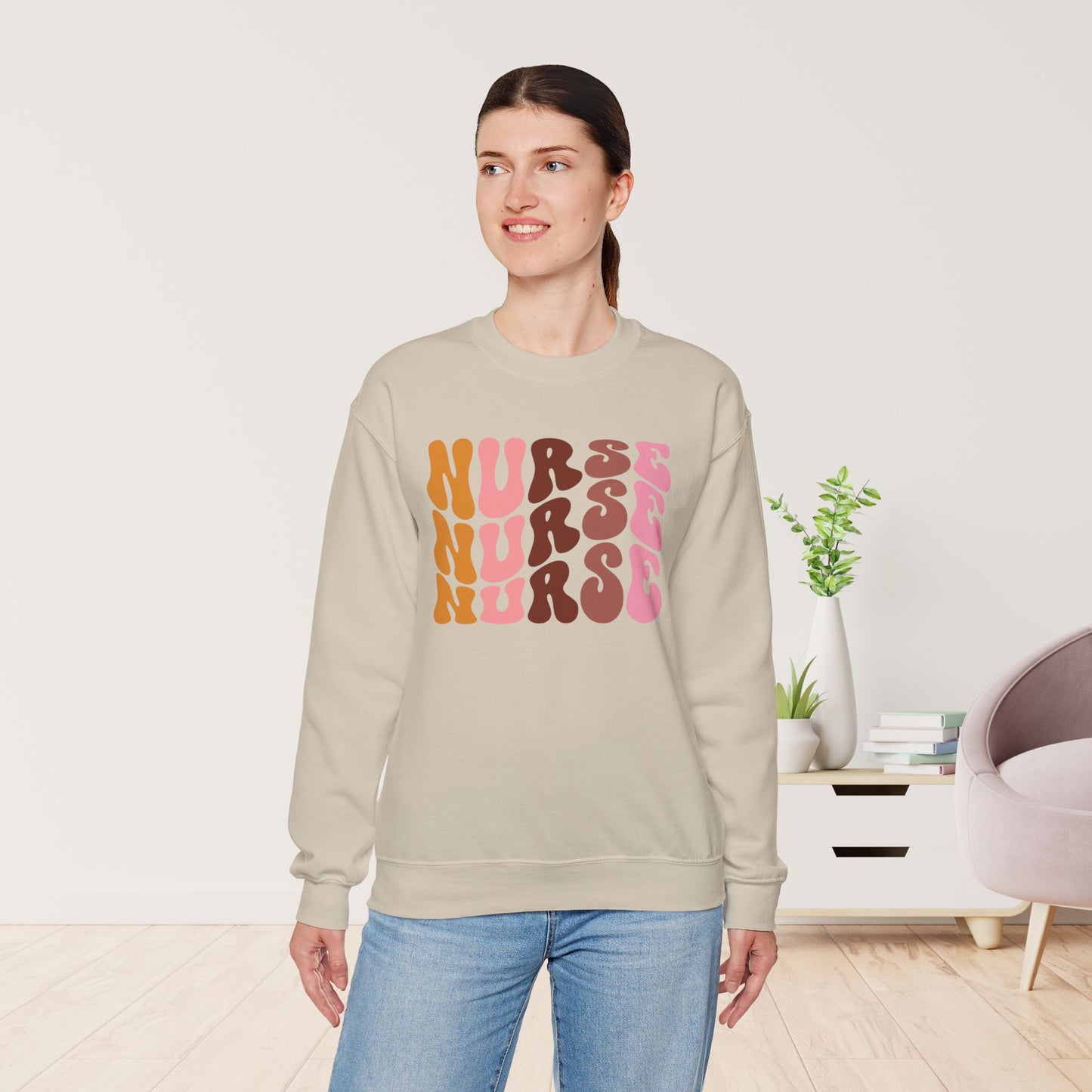 Groovy Nurse Sweatshirt - Nurse Pullover