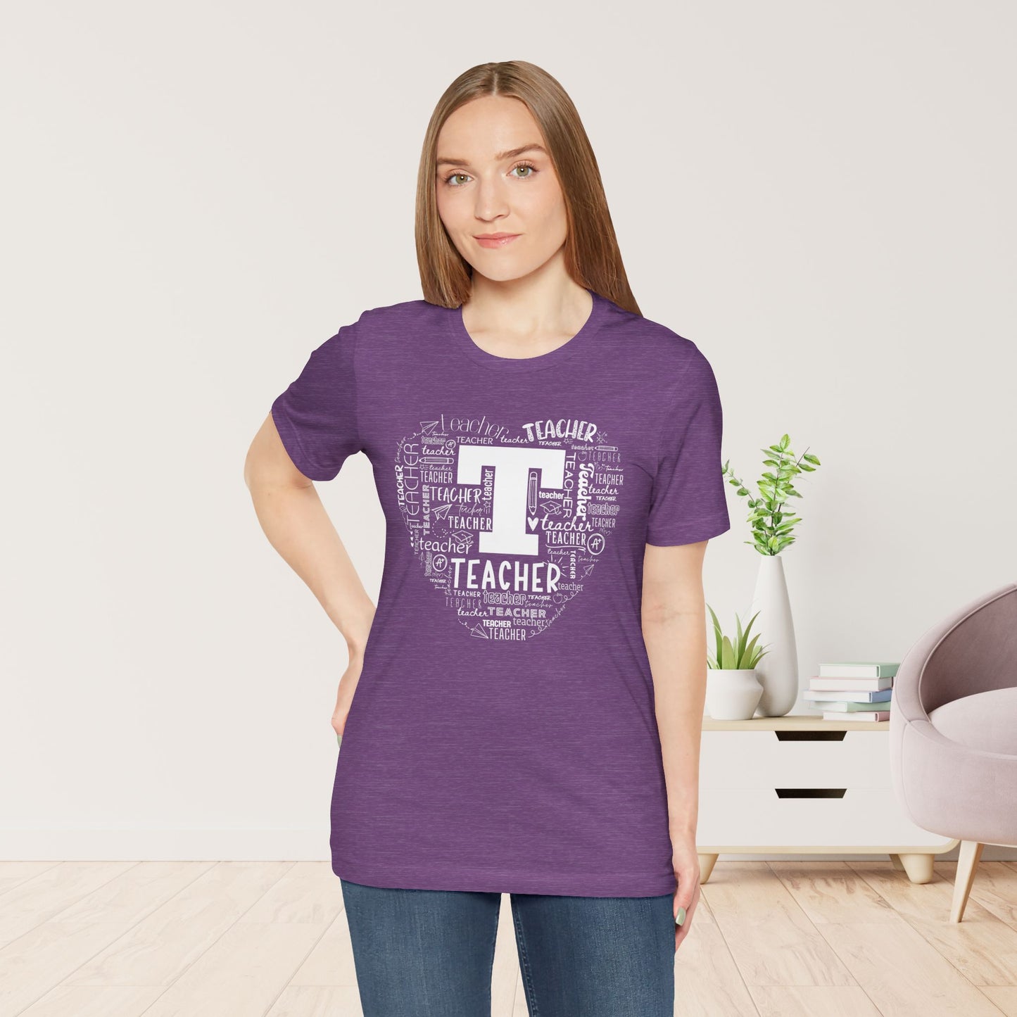 Trendy Teacher Soft Cotton Tee for School Teachers