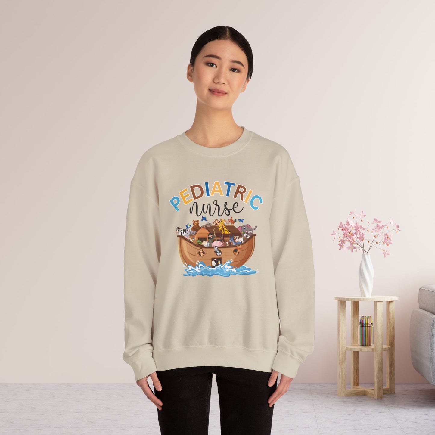 Noah's Ark Pediatric Nurse Sweatshirt