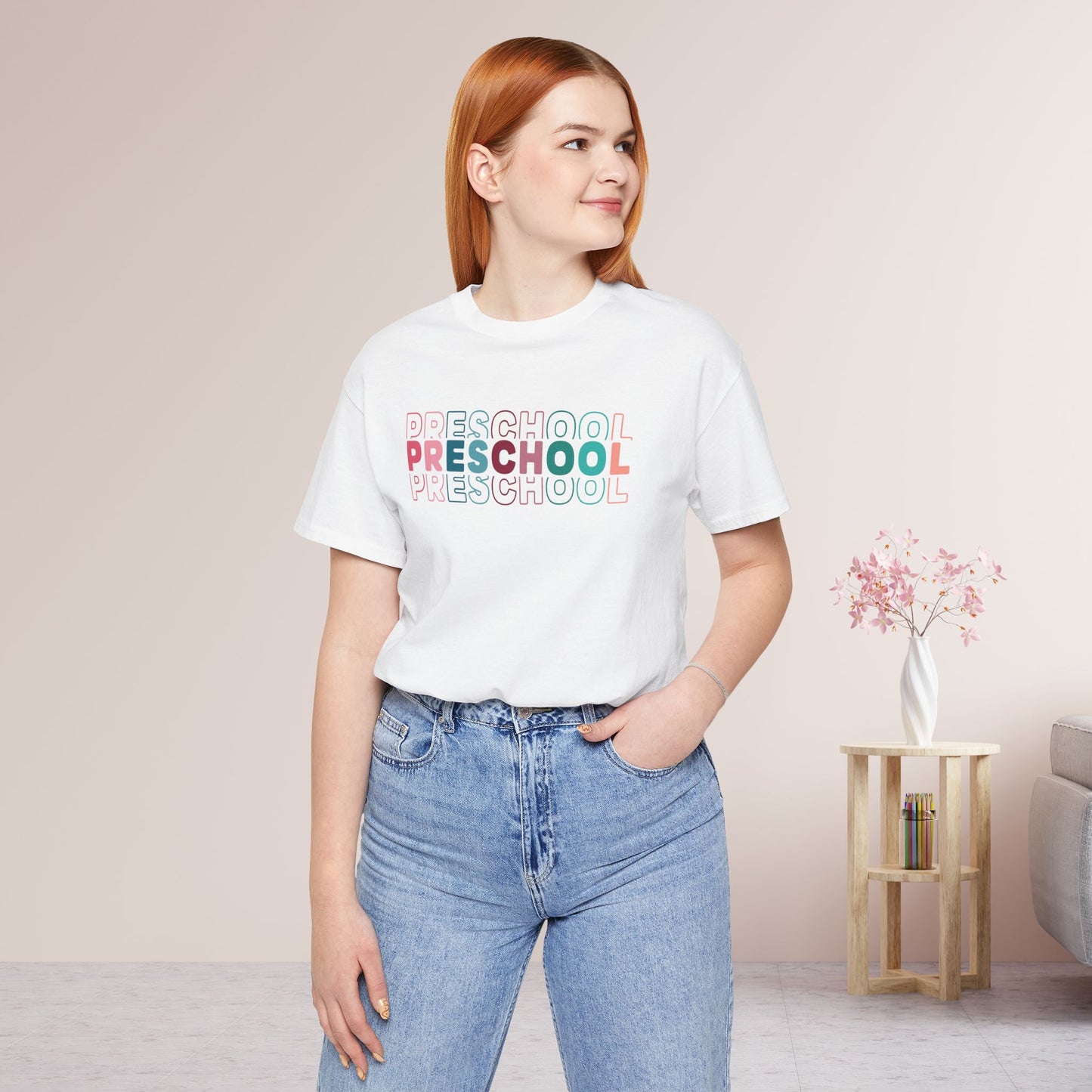 Unisex Preschool Teacher Soft Cotton Tee