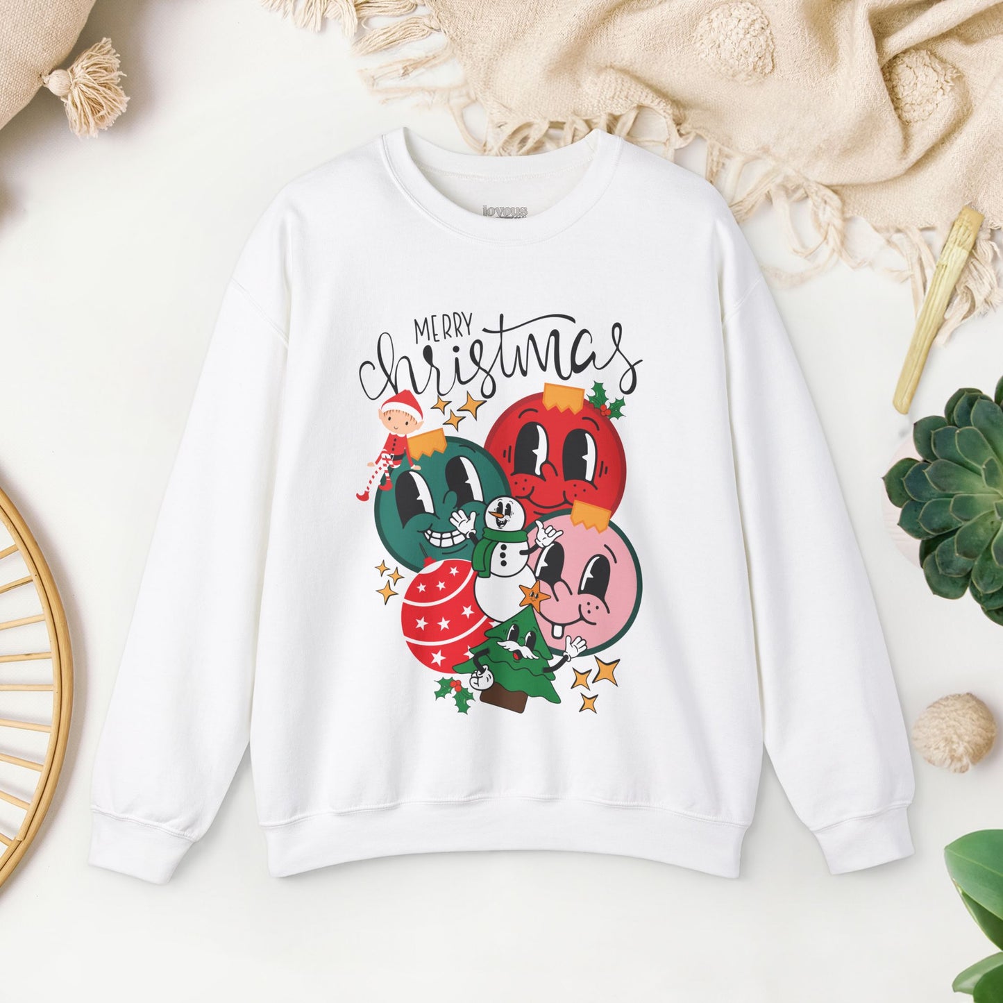 Trendy Christmas Ornament Sweatshirt - Christmas Crewneck Pullover