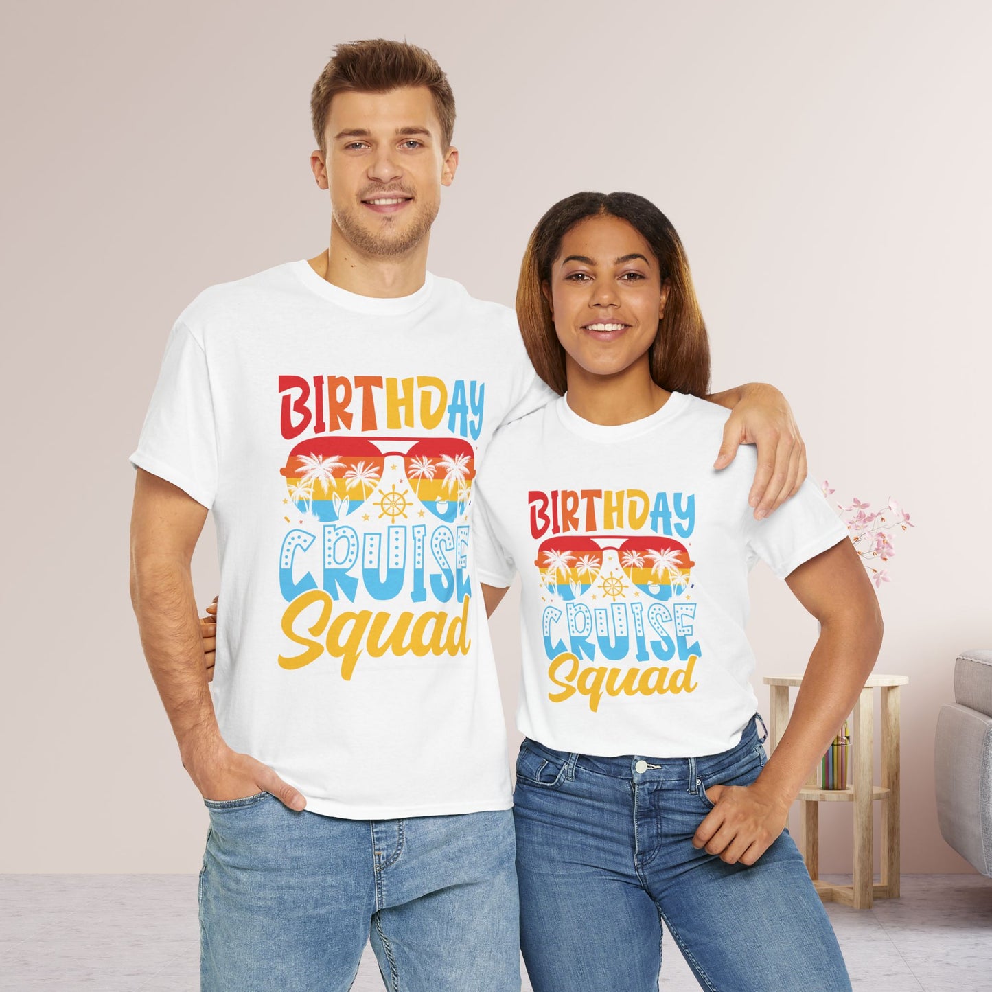 Birthday Cruise Squad Shirt - Family Cruise Vacation Heavy Cotton Tee