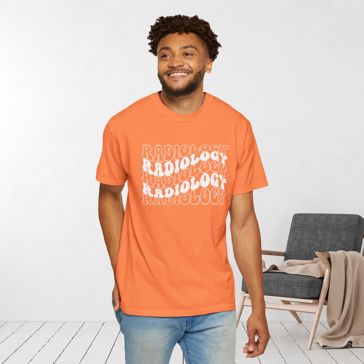 Groovy White Comfort Colors Radiology Tee