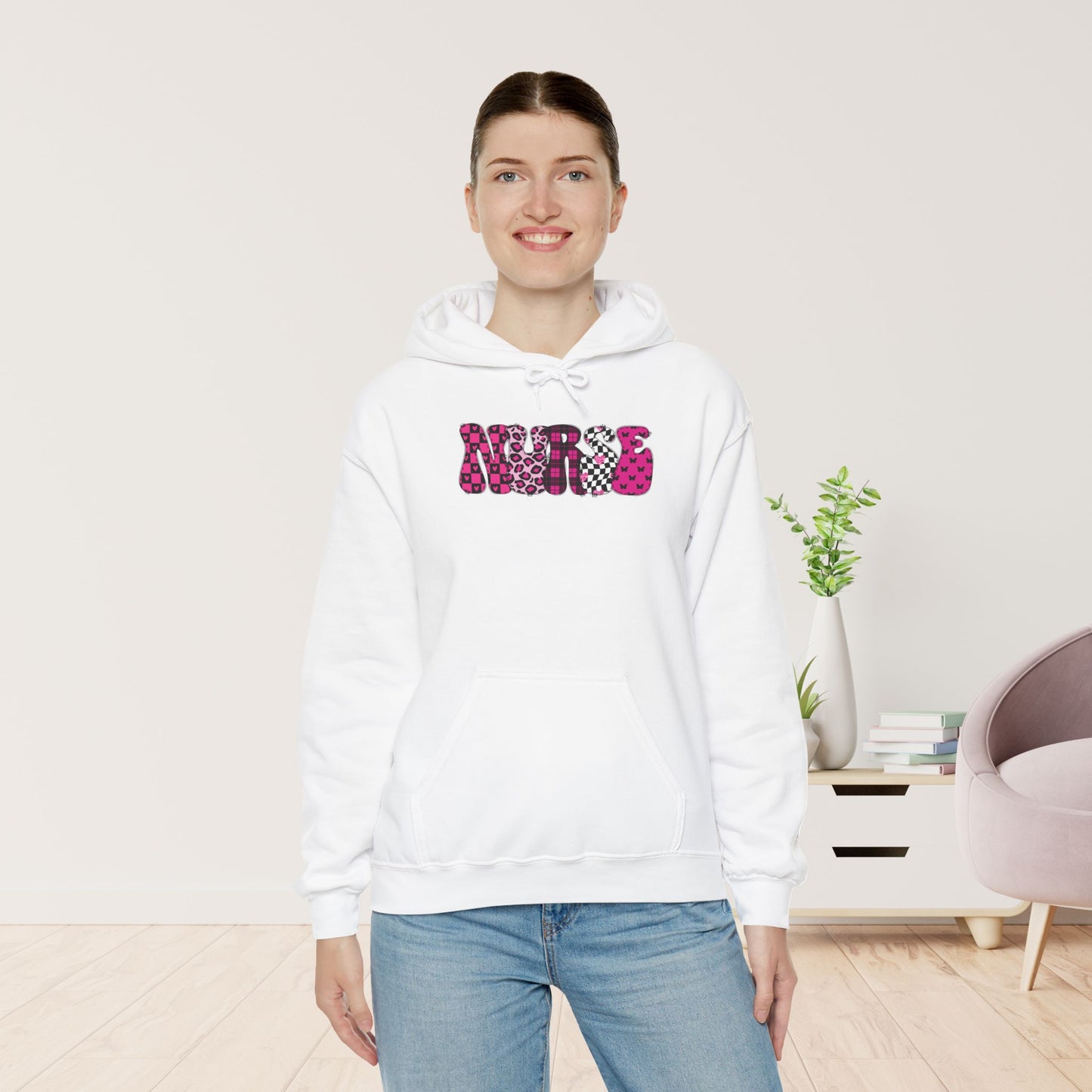 Groovy Font Nurse Hoodie - Registered Nurse Hoodie