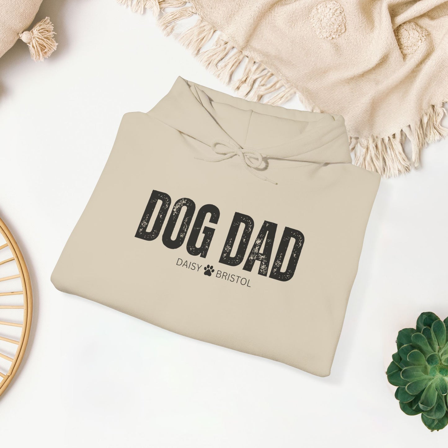 Custom Dog Dad Hoodie with Dogs Name - Personalized Gift for Dog Dad