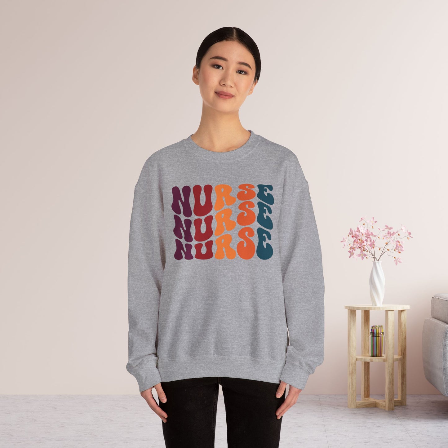 Groovy Nurse Sweatshirt - Nurse Pullover