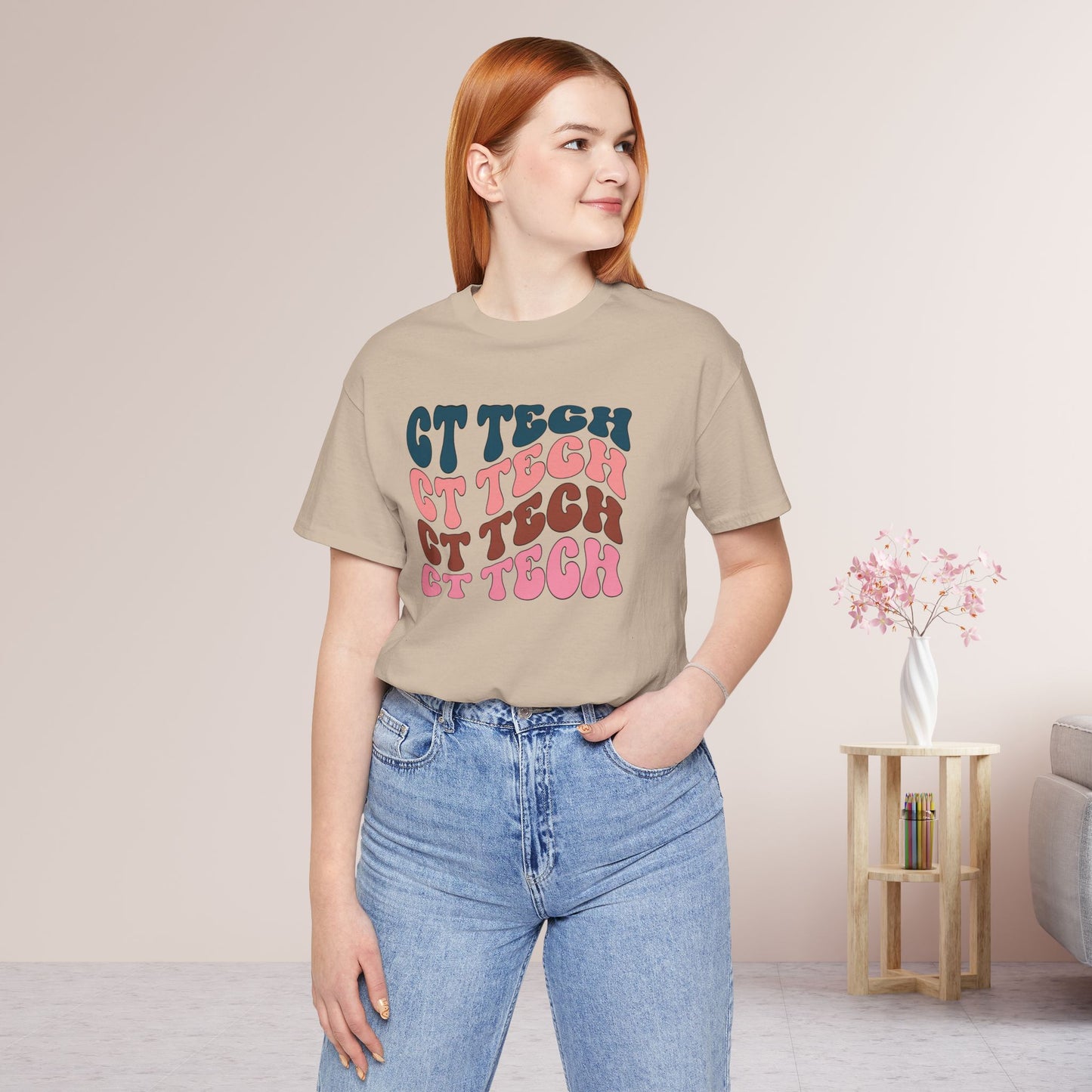 Groovy Colorful CT Tech Shirt - CT Technologist Soft Cotton Tee