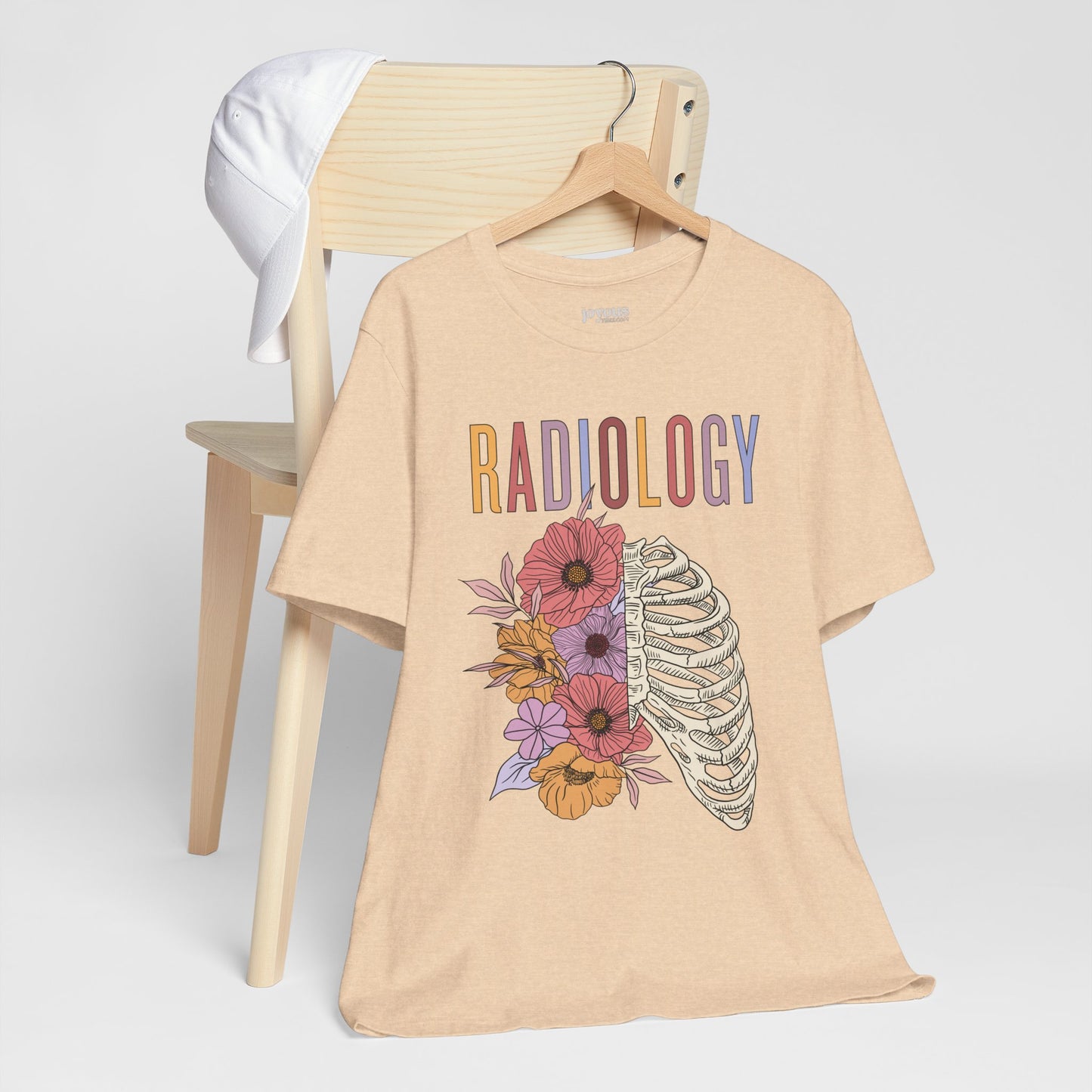 Flower Skeleton Radiology Soft Cotton Tee