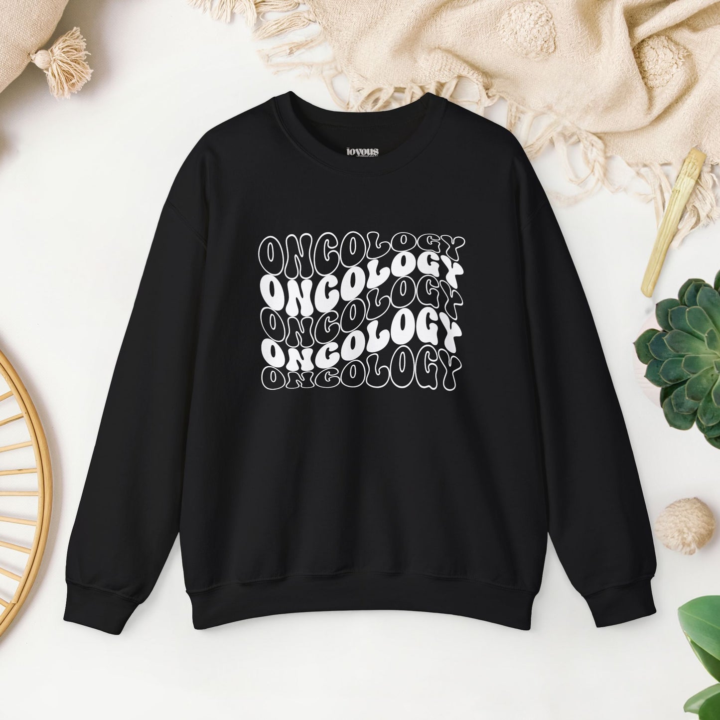 White Groovy Colorful Oncology Sweatshirt