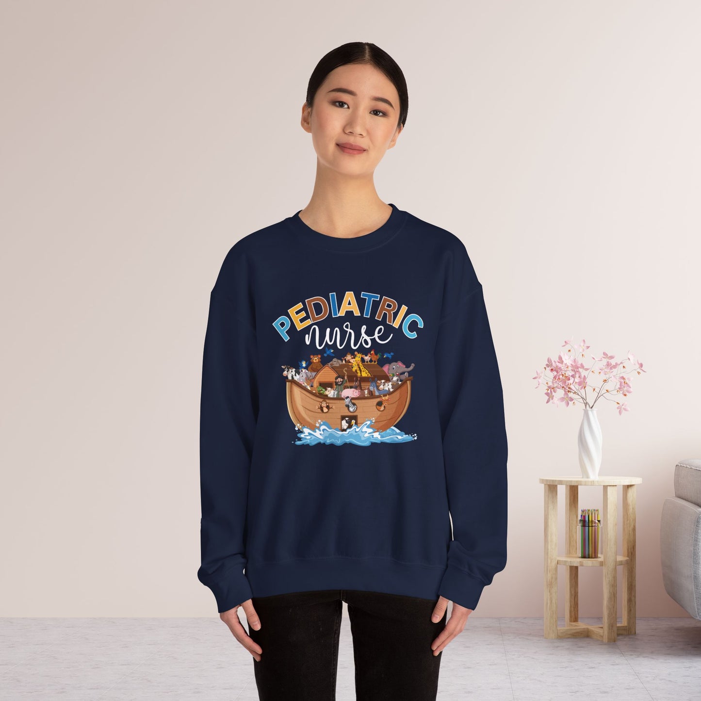 Noah's Ark Pediatric Nurse Sweatshirt