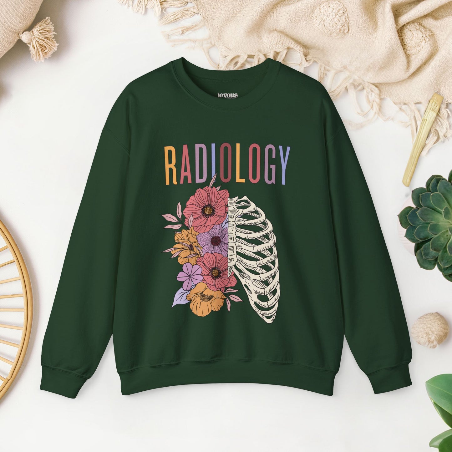 Flower Skeleton Radiology Sweatshirt