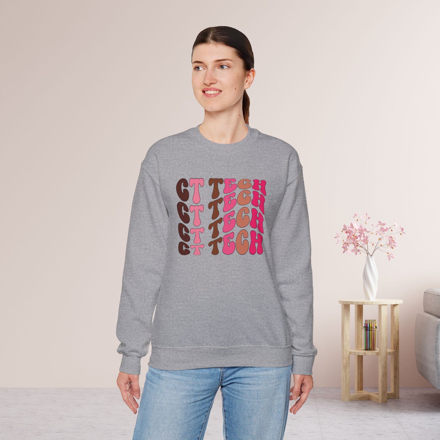 Groovy Colorful CT Tech Sweatshirt - CT Technologist Sweater