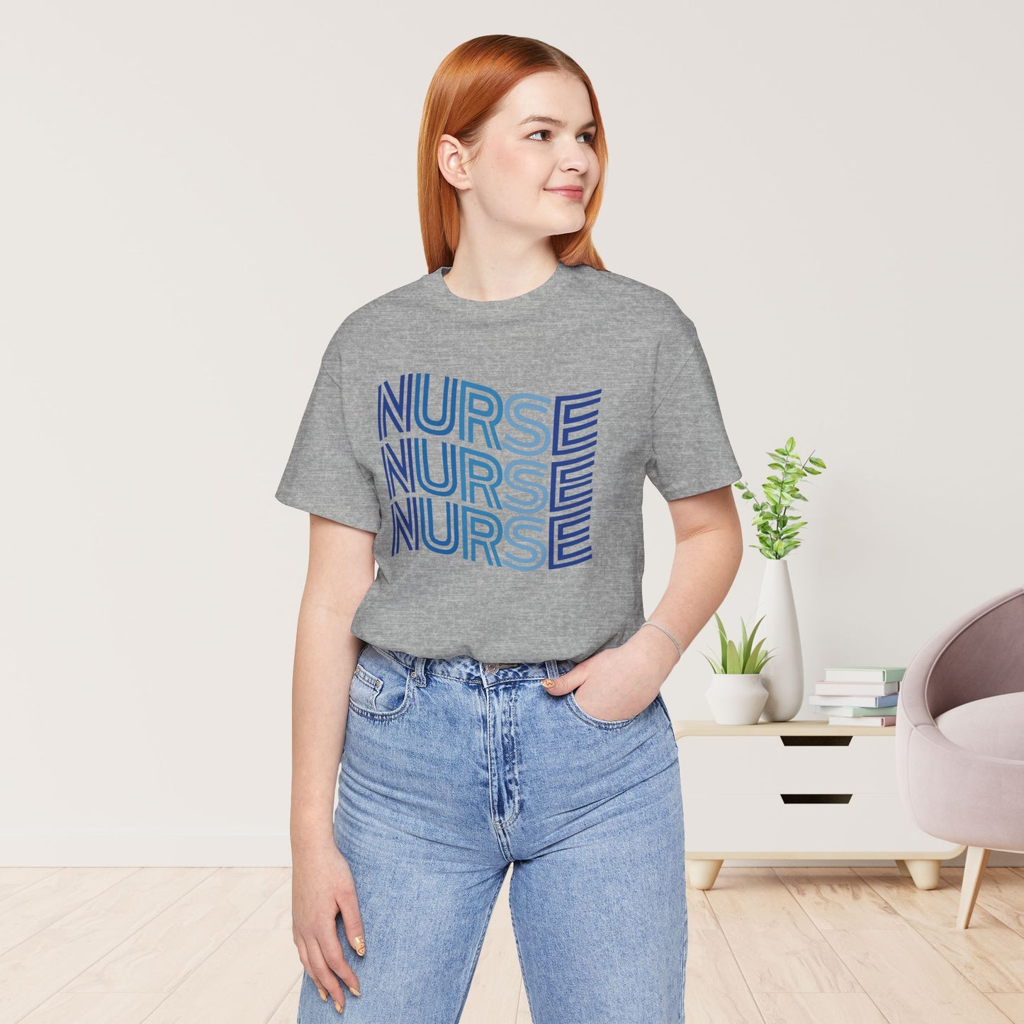 Wavy Nurse Shirt - Registered Nurse Soft Cotton Tee