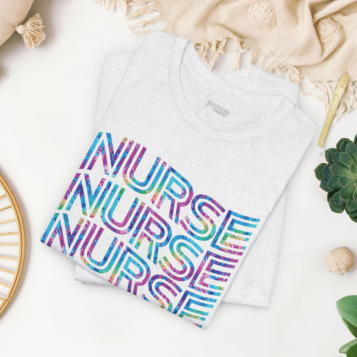 Tie Dye Wavy Nurse Shirt - Registered Nurse Soft Cotton Tee