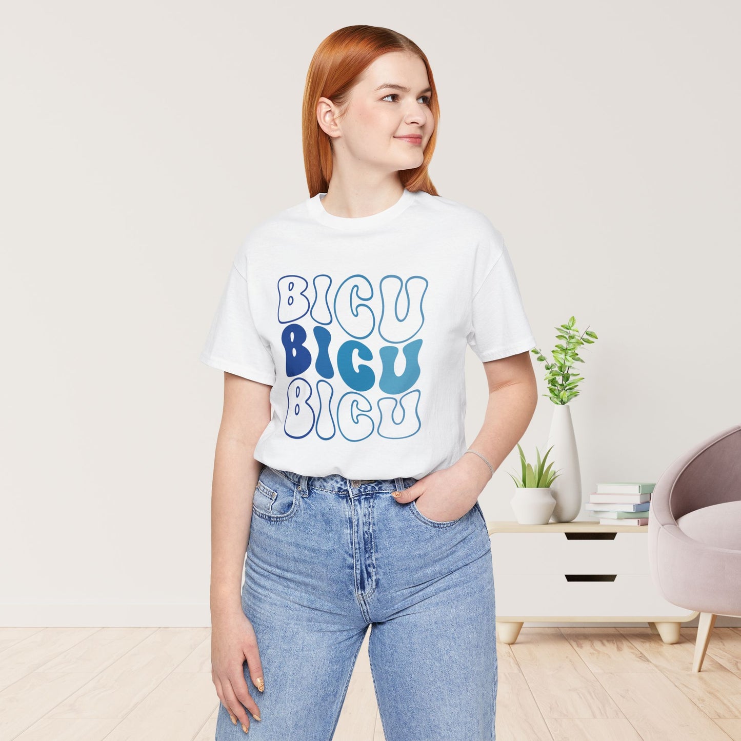 Groovy Blue BICU Shirt - Burn ICU Nurse Soft Cotton Tee