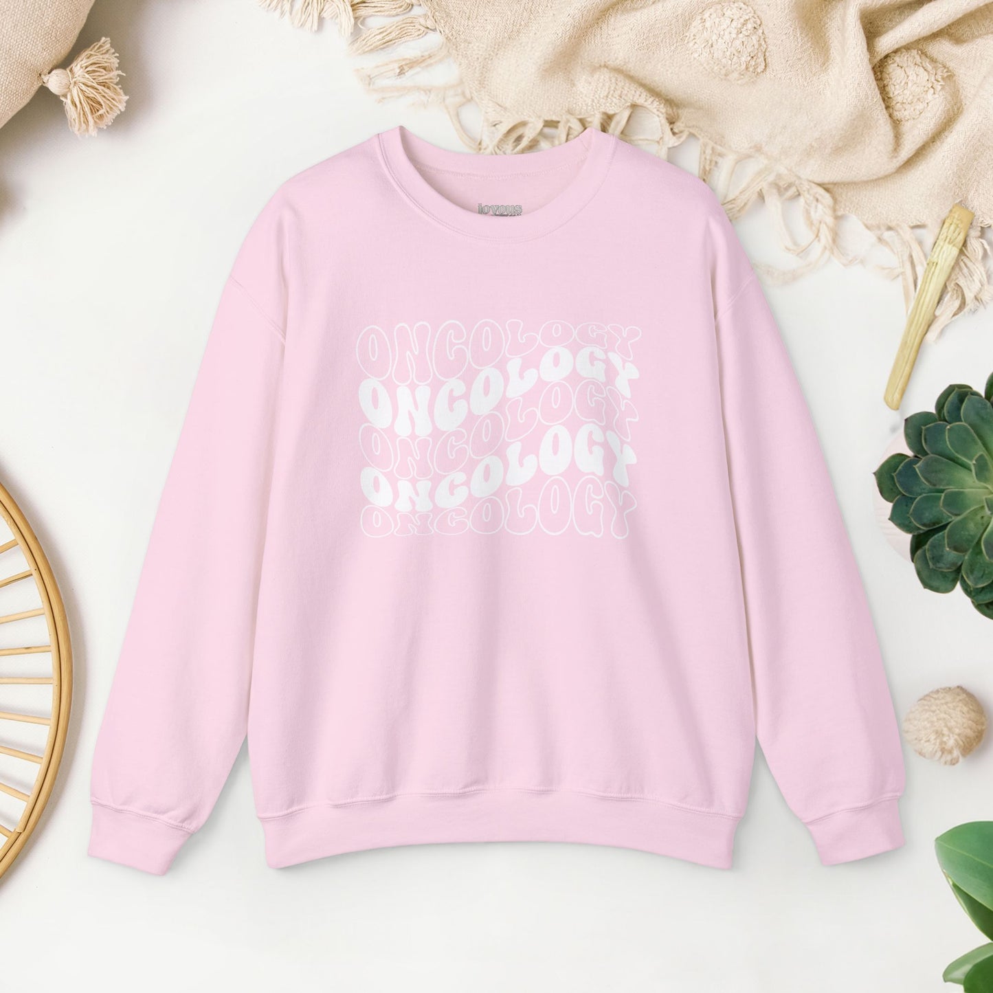 White Groovy Colorful Oncology Sweatshirt