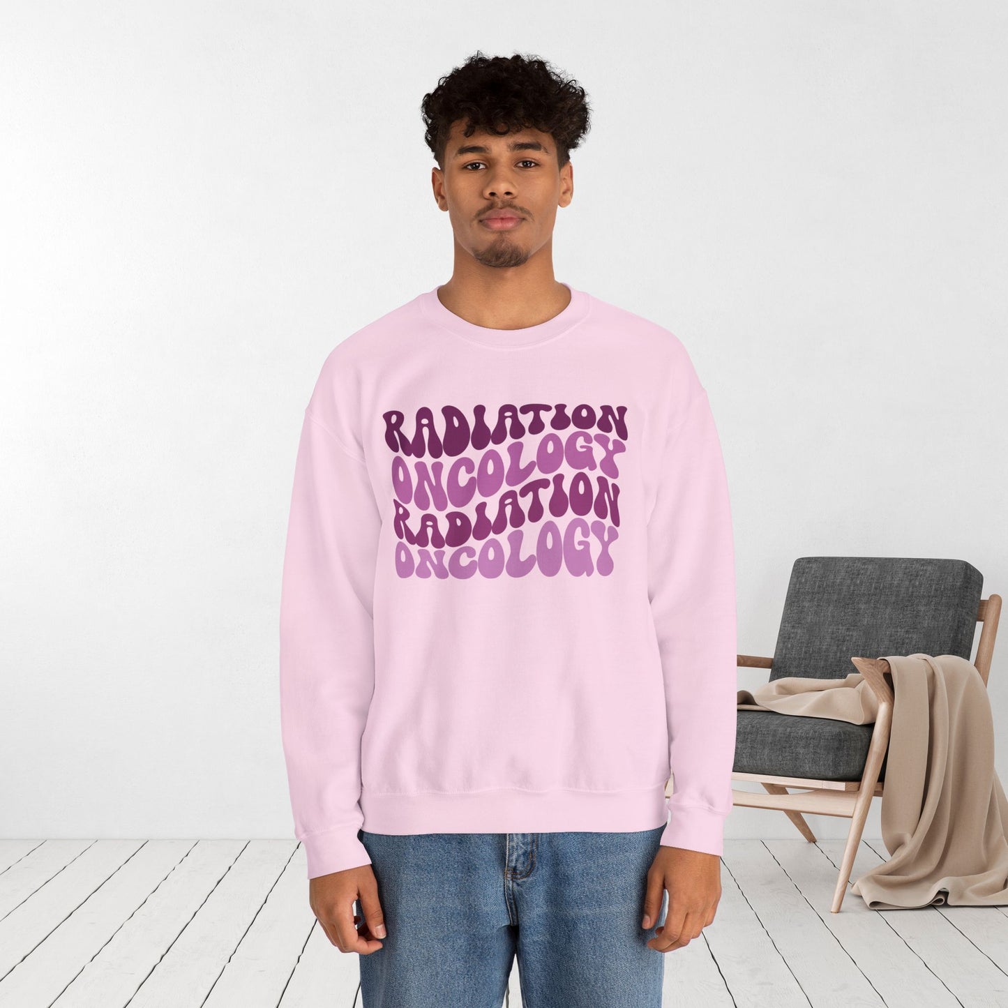 Purple Groovy Radiation Oncology Sweatshirt