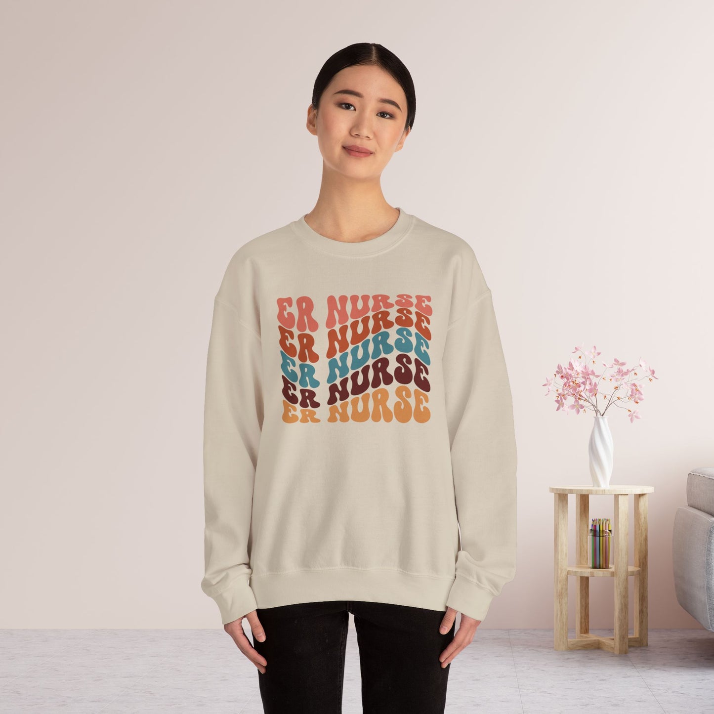 Groovy ER Nurse Sweatshirt - Emergency Nurse Sweatshirt