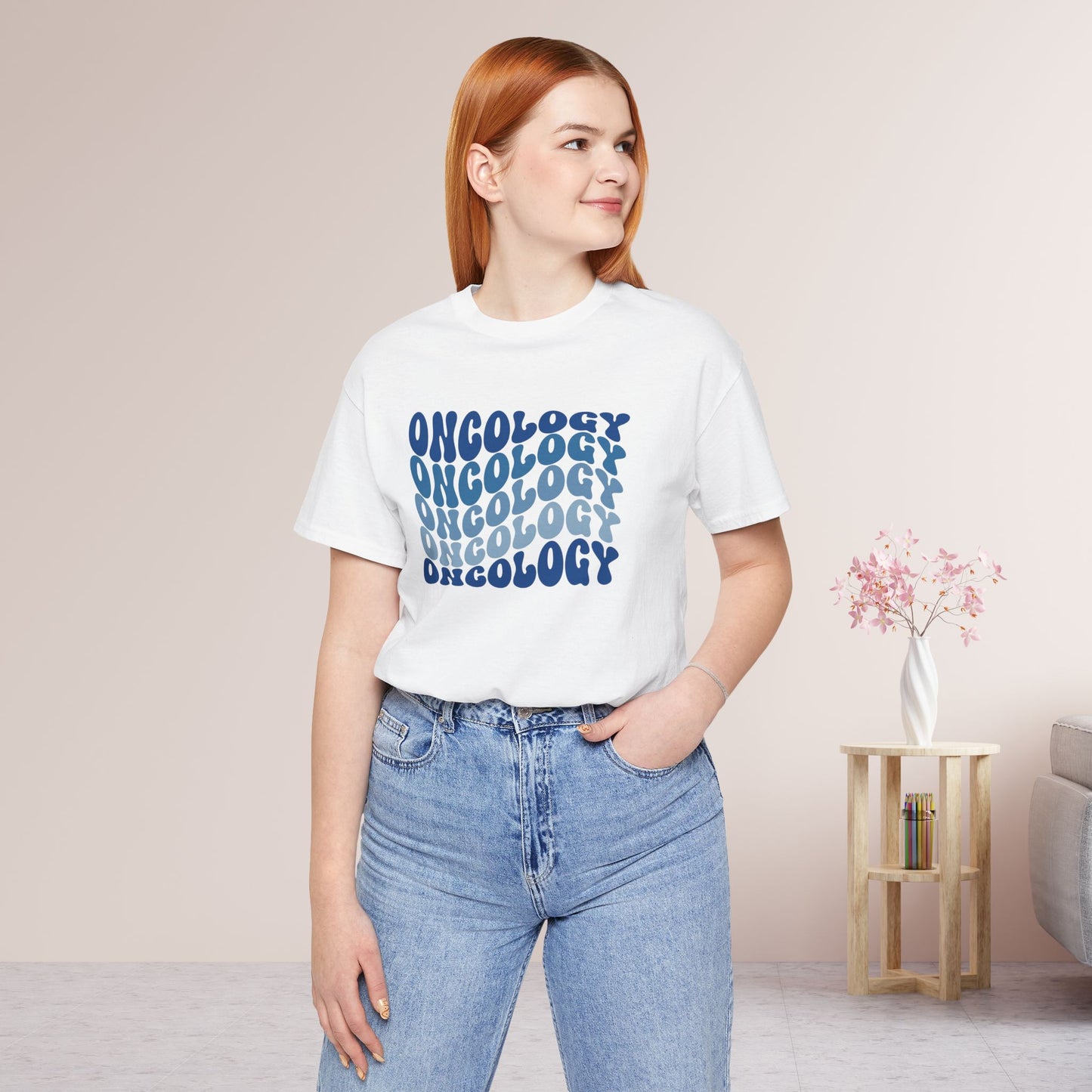 Blue Groovy Oncology Soft Cotton Tee