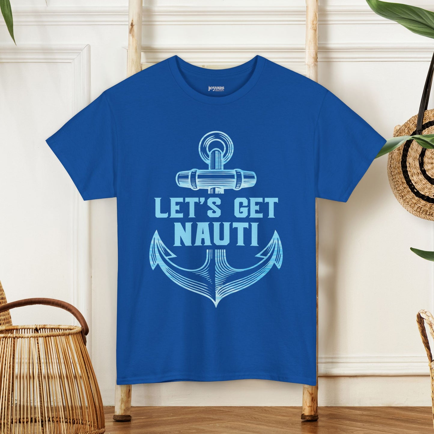 Let's Get Nauti Sailing T-Shirt - Funny Nautical Heavy Cotton Tee