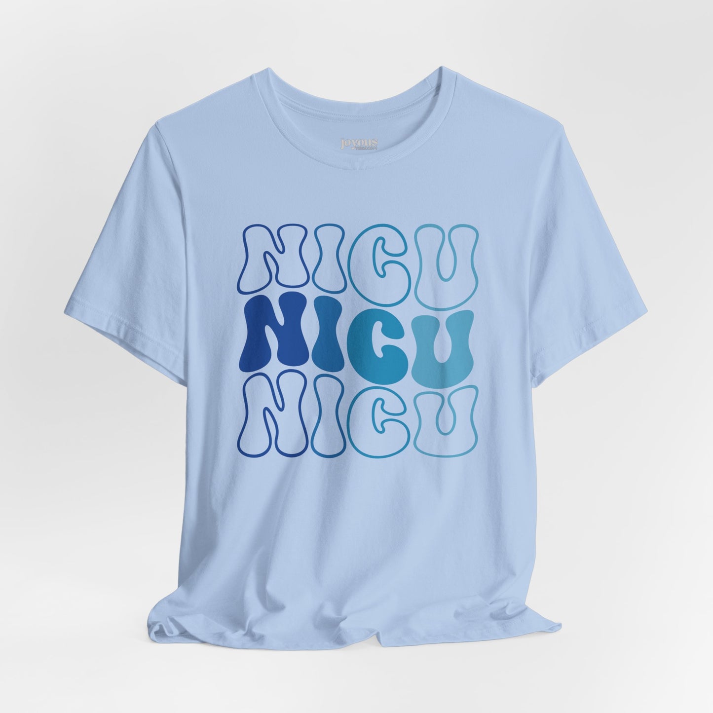 Groovy Blue NICU Shirt - Neonatal ICU Nurse Soft Cotton Tee