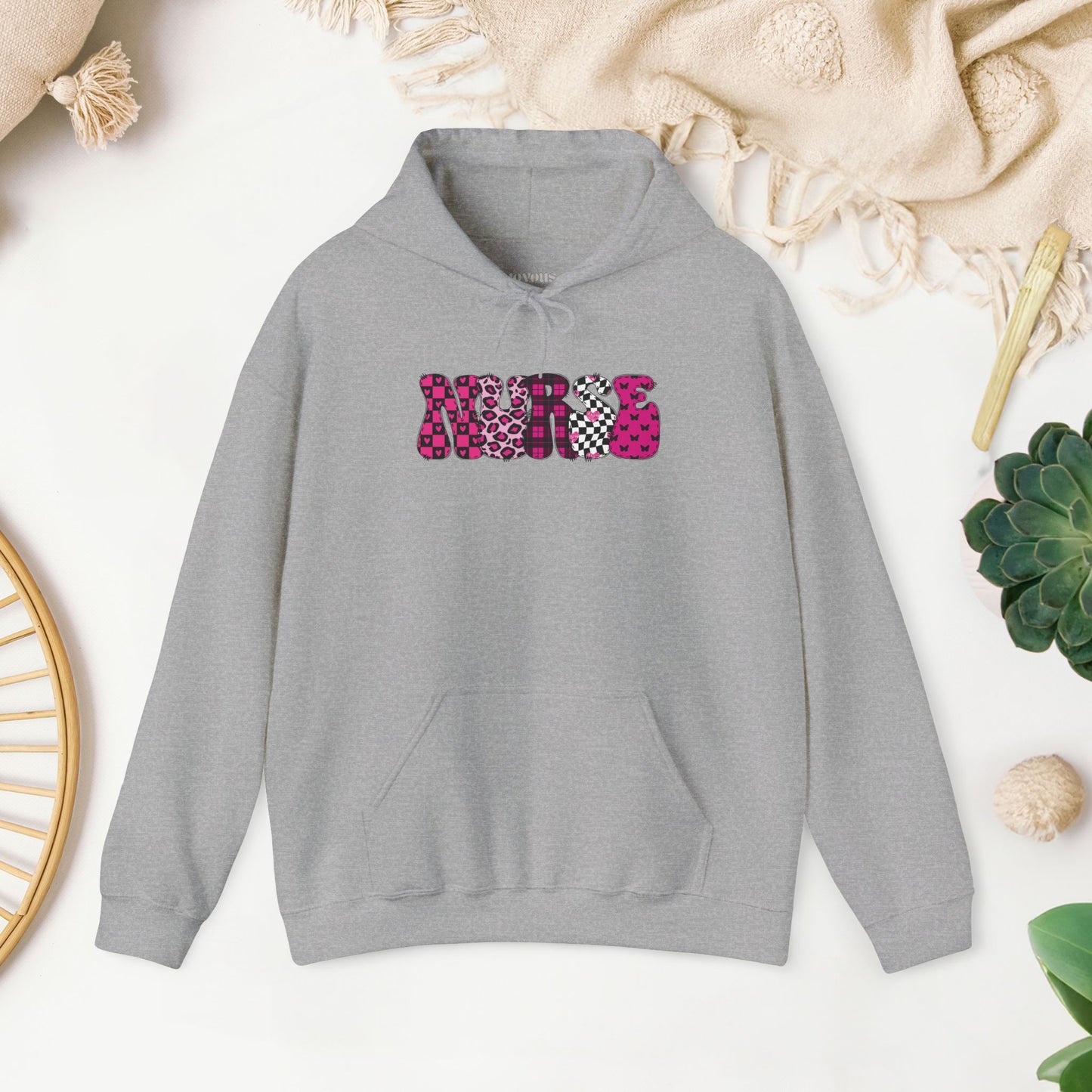 Groovy Font Nurse Hoodie - Registered Nurse Hoodie