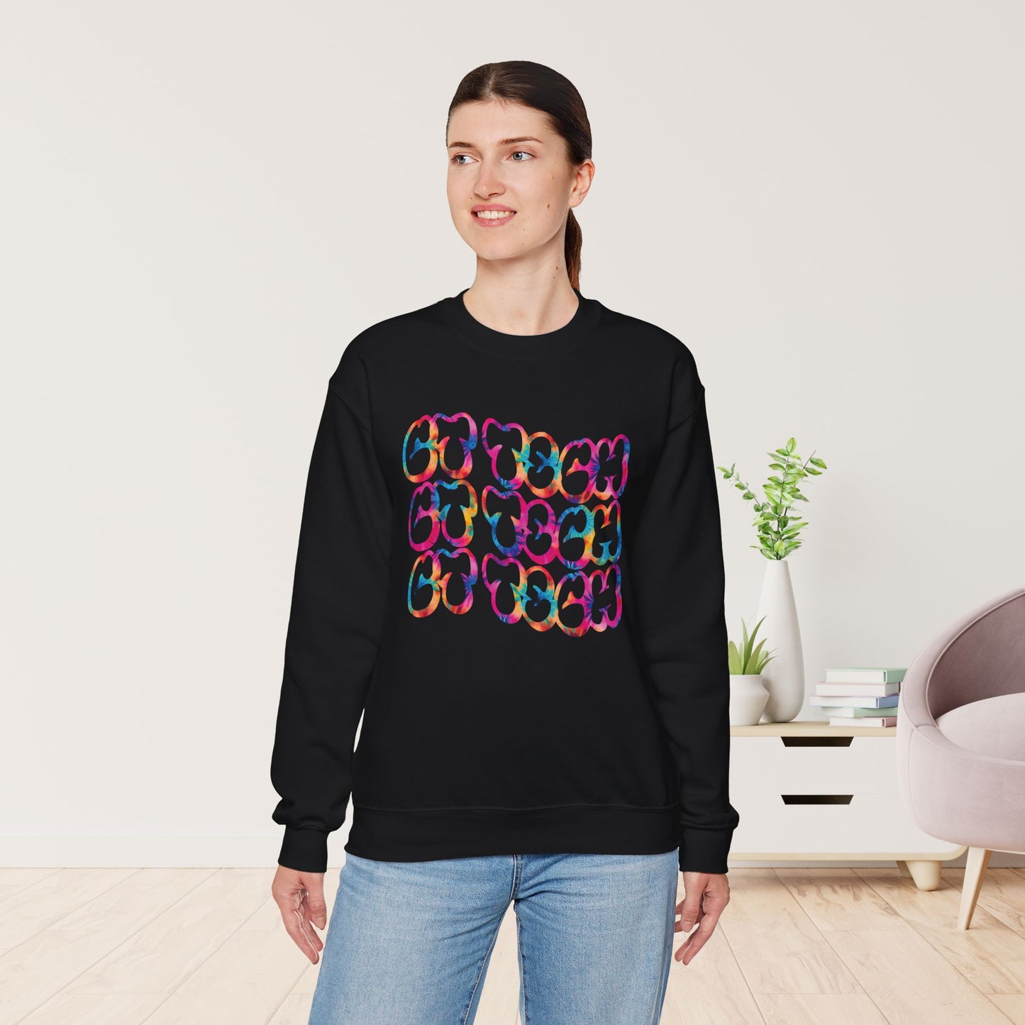 Tie Dye Groovy CT Tech Sweatshirt - CT Technologist Sweater