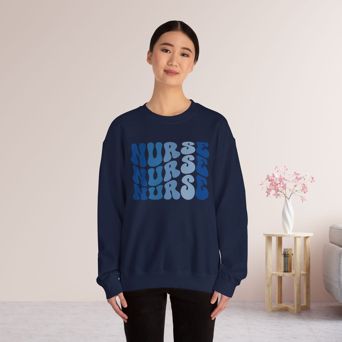 Groovy Blue Nurse Sweatshirt