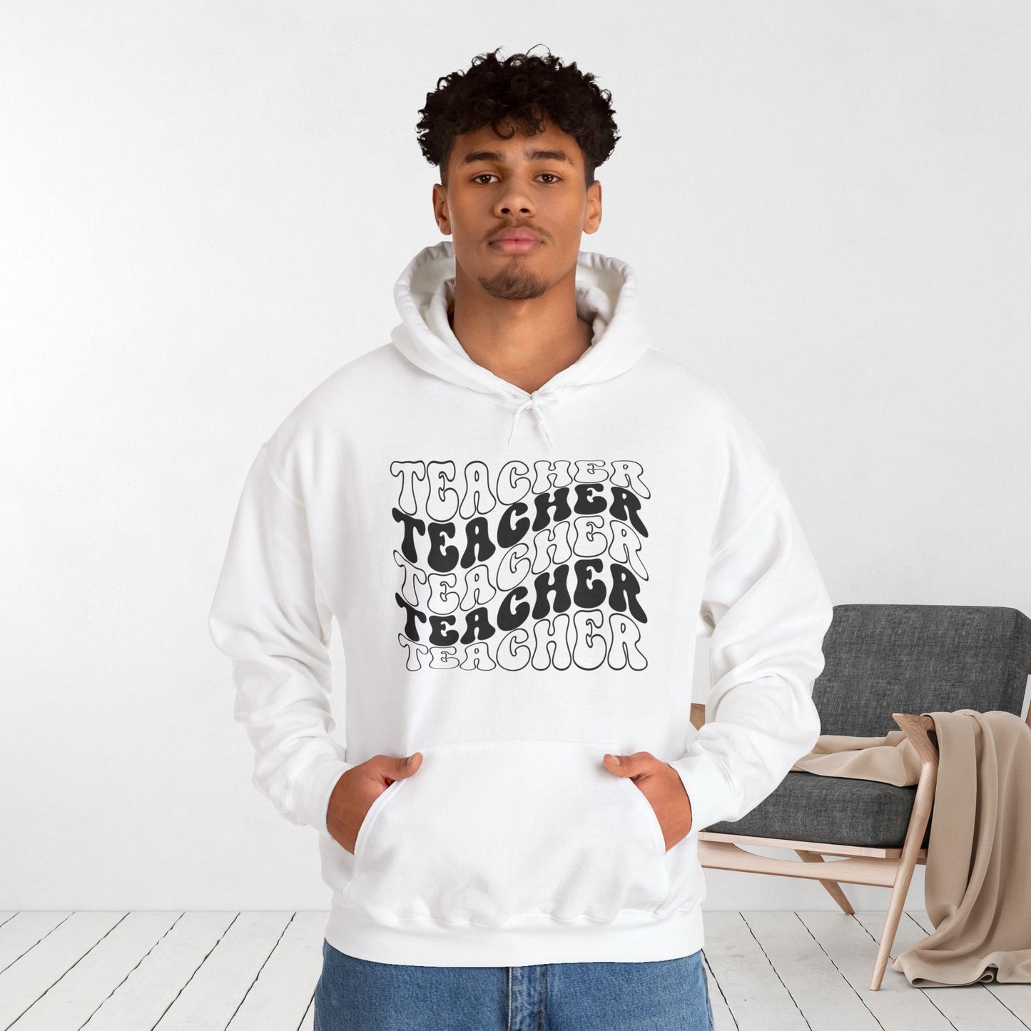 Groovy Unisex Teacher Hoodie for School Teachers